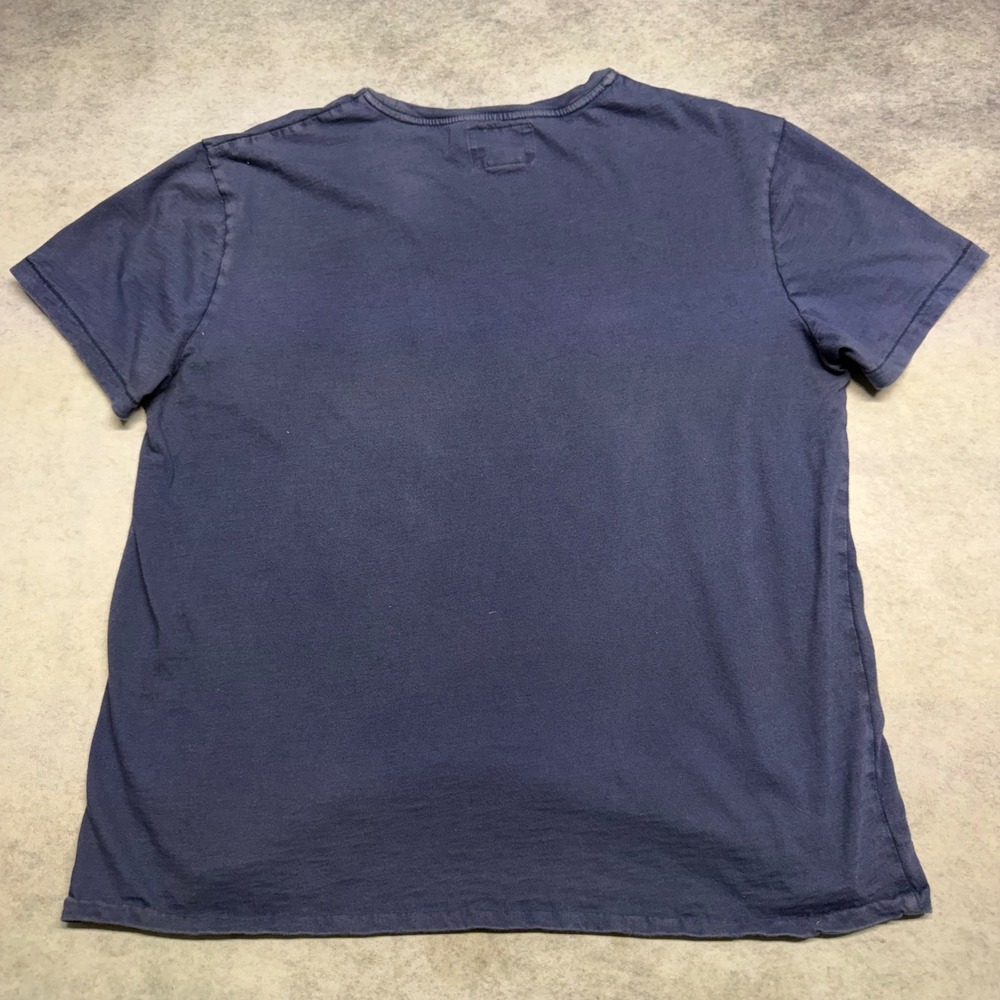VTG Polo Ralph Lauren Authentic Denim Goods Mens Large Blue Graphic Logo T-Shirt - Picture 3 of 5